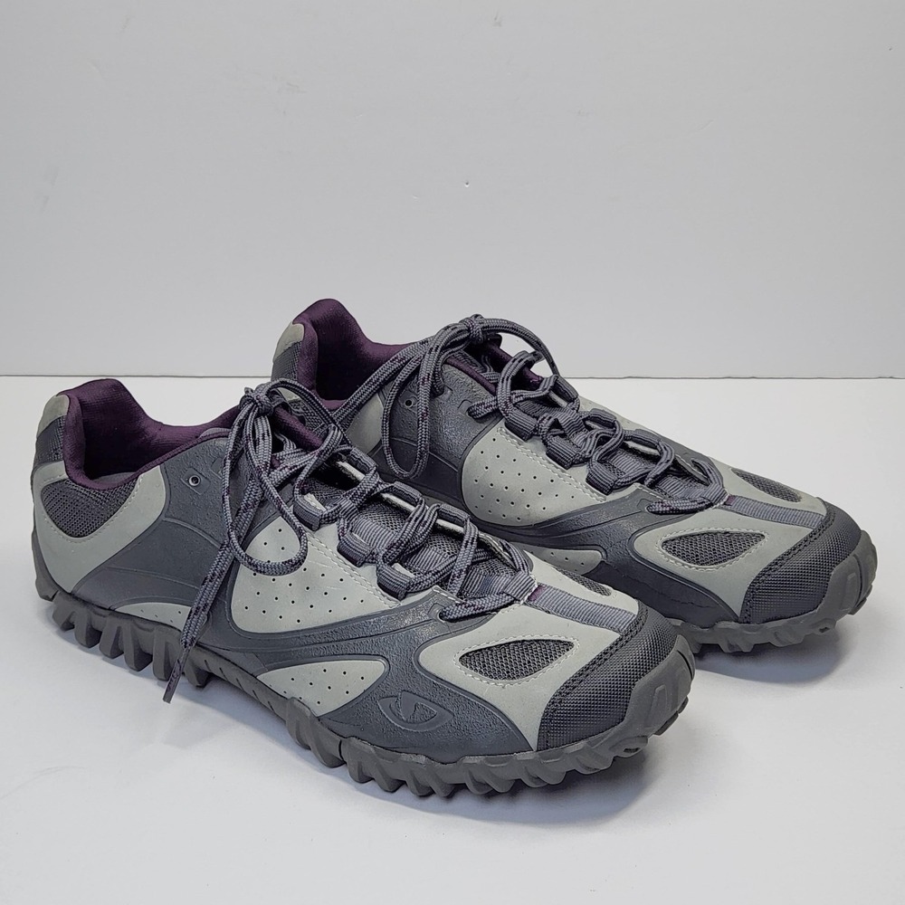 Giro Sage Mountain Bike Shoes Womens Size 8.5 Gray SPD Clipless Cleats